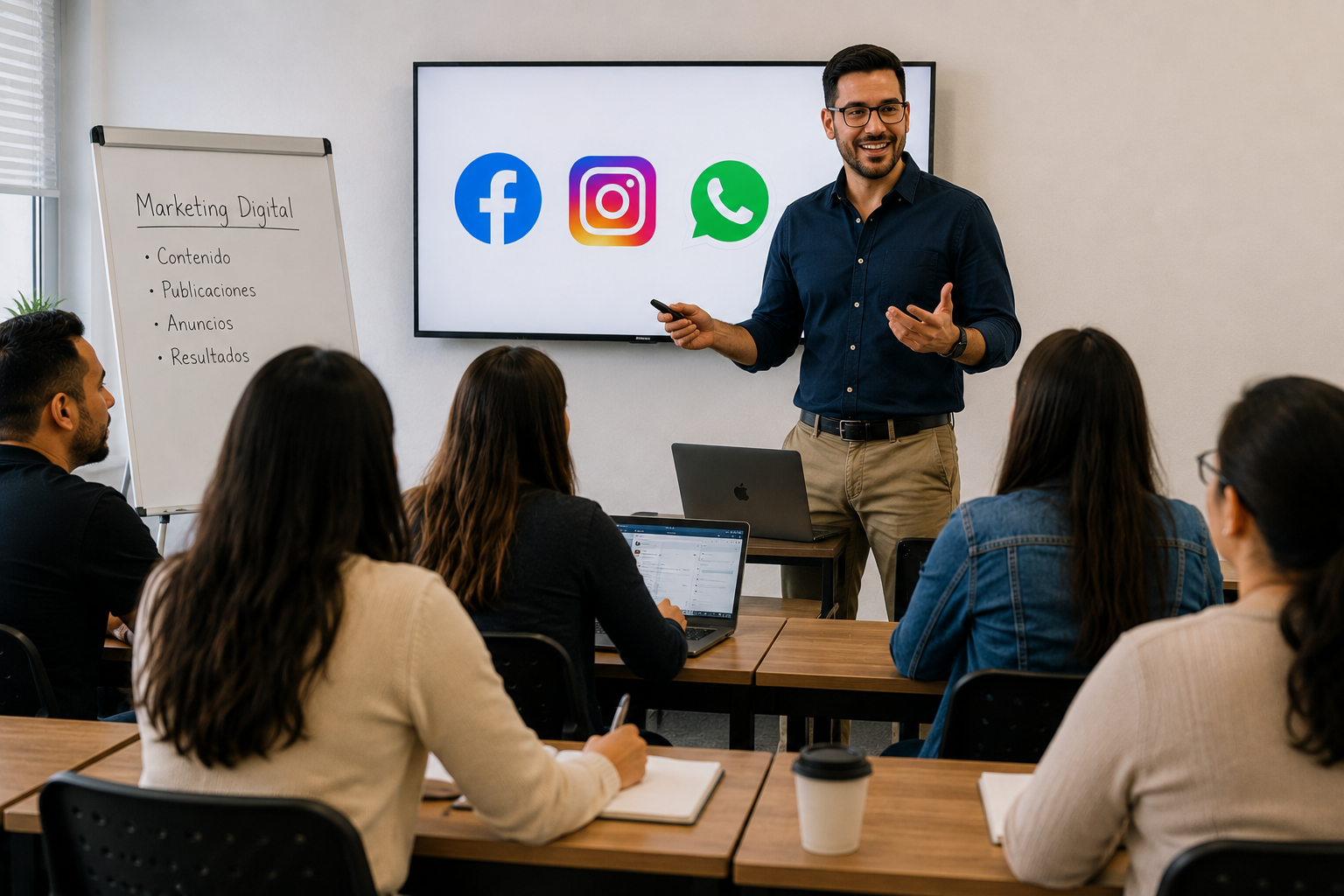 Curso presencial de Facebook, Instagram y WhatsApp para negocios